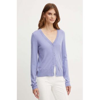 Silvian Heach cardigan MOLES femei, culoarea violet, light, GPA24064CD