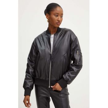 Silvian Heach geaca bomber TADY femei, culoarea negru, de iarna, oversize, GPA24018GB