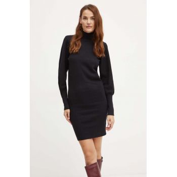 Silvian Heach rochie IKUR culoarea negru, midi, mulata, GPA24153VE