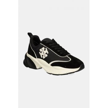 Tory Burch sneakers Good Luck Trainer culoarea negru, 161550-001