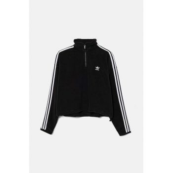 adidas Originals hanorac fleece Adicolor culoarea negru, neted, IY7266