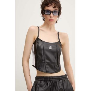 adidas Originals top femei, culoarea negru, cu imprimeu, IY7317