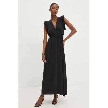 Answear Lab rochie culoarea negru, maxi, evazati