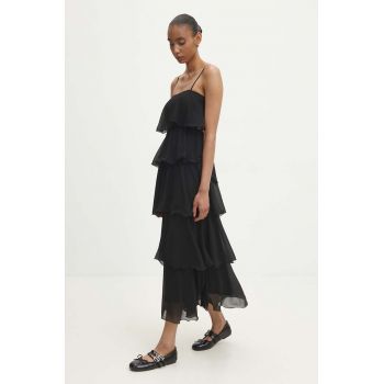 Answear Lab rochie culoarea negru, maxi, evazati