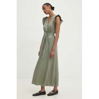 Answear Lab rochie culoarea verde, maxi, evazati