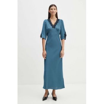 Bruuns Bazaar rochie AcaciaBBDia dress culoarea albastru marin, maxi, drept, BBW4036