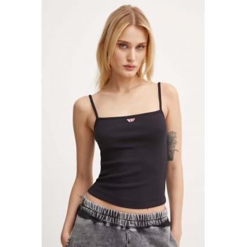 Diesel top T-HOP-D femei, culoarea negru, A05107.0EJAI