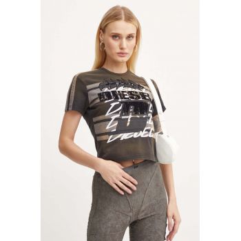 Diesel tricou din bumbac T-UNCUTIE-STRIPE femei, A14282.0NMAU