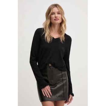 Dkny pulover din amestec de lana femei, culoarea negru, light, D2G4A151