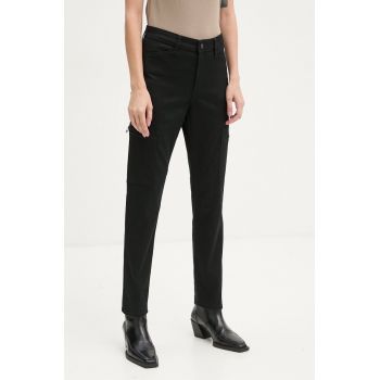 G-Star Raw pantaloni femei, culoarea negru, mulata, high waist, D25260-C105