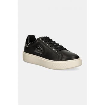 Karl Lagerfeld sneakers din piele MAXI KUP culoarea negru, KL62212