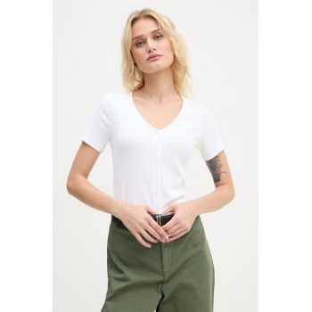 Levi's tricou femei, culoarea alb, A8782