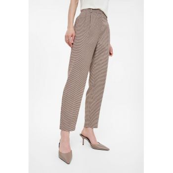 Pantaloni cu imprimeu houndstooth