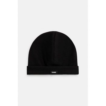 Rains caciula Ribbed Fleece Beanie T1 culoarea negru, 20360-01