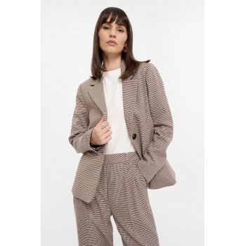 Sacou cu model houndstooth