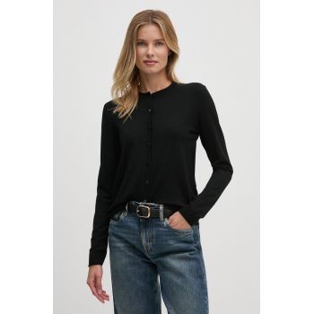 Sisley cardigan femei, culoarea negru, light, 17Q3M5203