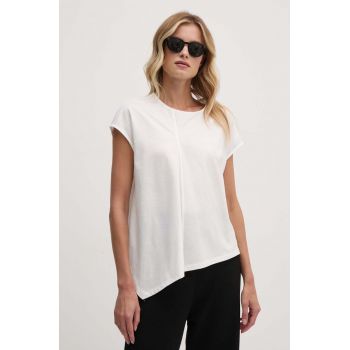 Sisley tricou din bumbac femei, culoarea bej, 3J5CL105U