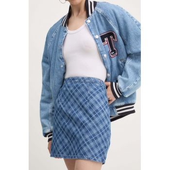 Tommy Jeans fustă din denim mini, dreaptă, DW0DW19237