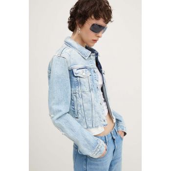 Tommy Jeans geaca jeans femei, de tranzitie, DW0DW18555