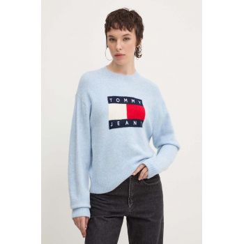 Tommy Jeans pulover din amestec de lana femei, light, DW0DW18681