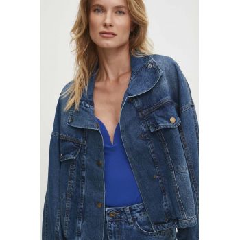 Answear Lab geaca jeans femei, de tranzitie, oversize