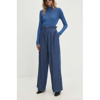 Answear Lab pantaloni femei, lat, high waist