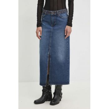 BA&SH fustă din denim midi, dreaptă, 1H24MATH