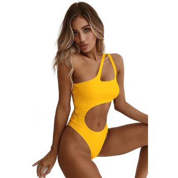 Costum de baie dama - o piesa - slip tanga si sutien cu prindere pe un umar - ®