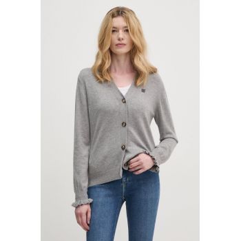 Dkny cardigan din amestec de lana culoarea gri, light, D2G4A150