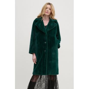 Joseph Ribkoff palton femei, culoarea verde, de tranzitie, oversize, 243902