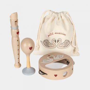 Jucarie din lemn, Set de instrumente muzicale, Swan