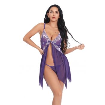 Lenjerie sexy tip neglijeu cu dantela -