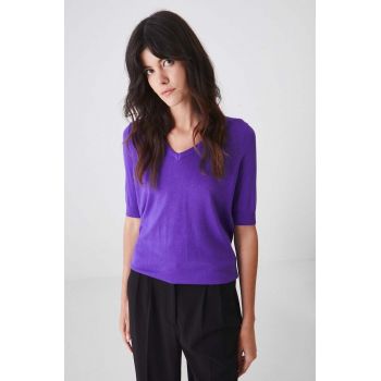 Medicine tricou femei, culoarea violet ieftin