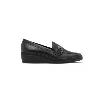 Pantofi loafer de piele cu talpa wedge