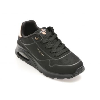 Pantofi sport SKECHERS negri, 310545L, din piele ecologica