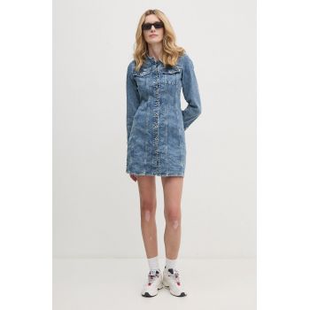 Pepe Jeans rochie jeans ELLA mini, mulata, PL953549