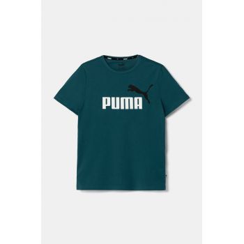 Puma tricou de bumbac pentru copii culoarea verde, cu imprimeu