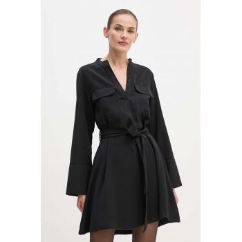 Silvian Heach rochie REIMBA culoarea negru, mini, evazati, GPA24120VE