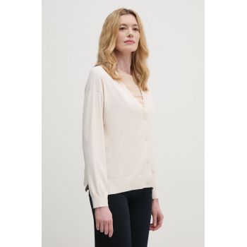 Sisley cardigan femei, culoarea bej, light, 17Q3M6024