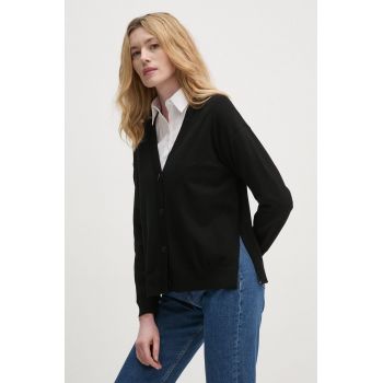 Sisley cardigan femei, culoarea negru, light, 17Q3M6024