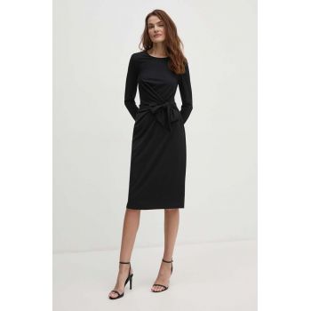 Sisley rochie culoarea negru, mini, evazati, 4NQXLV066