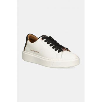 Alexander Smith sneakers din piele London culoarea alb, ALBALDW8290WBK