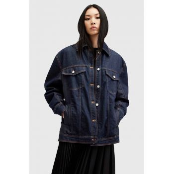 AllSaints geaca bomber DILLAN BOMBER femei, culoarea albastru marin, de tranzitie, W007OA