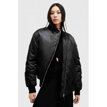 AllSaints geaca bomber ROOMER BOMBER femei, culoarea negru, de iarna, W015OB