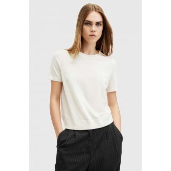 AllSaints tricou de lana BERN culoarea alb, W108KB