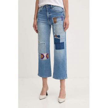 Desigual jeansi MILA femei high waist, 24WWDD97