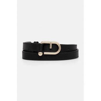 Furla curea de piele femei, culoarea negru, WC00089.BX2045.O6000