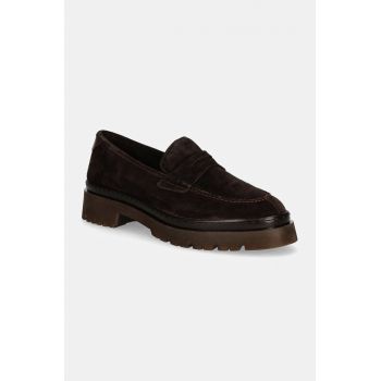 Gant mocasini din piele intoarsa Aligrey femei, culoarea maro, cu toc plat, 29573766 G399