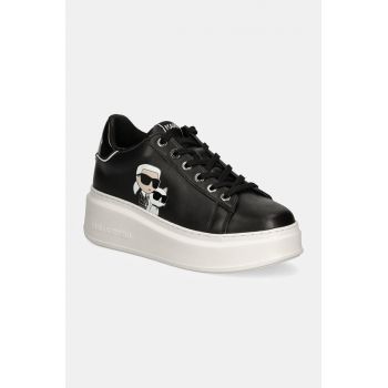 Karl Lagerfeld sneakers din piele ANAKAPRI culoarea negru, KL63524T