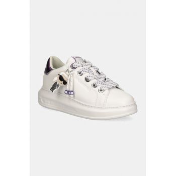 Karl Lagerfeld sneakers din piele KAPRI culoarea alb, KL62574F